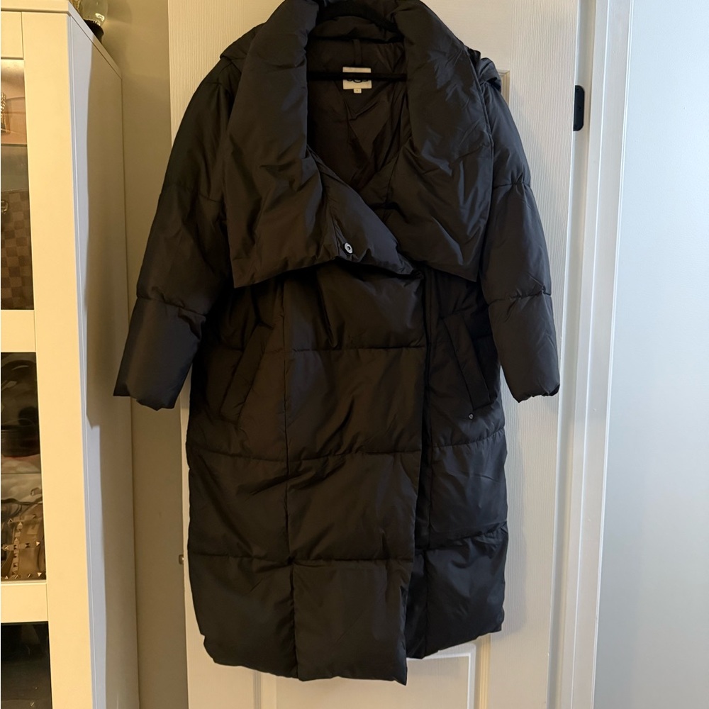 UGG Women's Black Long Puffer Coat